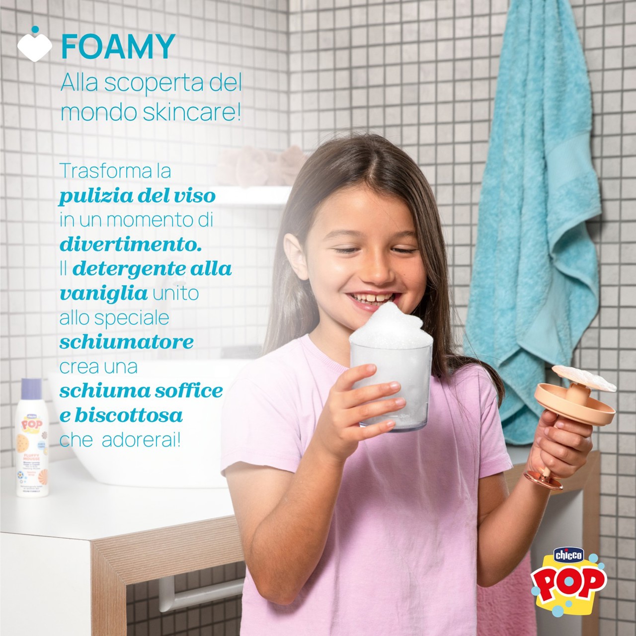 FOAMY GIFT SET - DETERGENTE VISO 150ML CON FOAM MAKER Chicco - 1