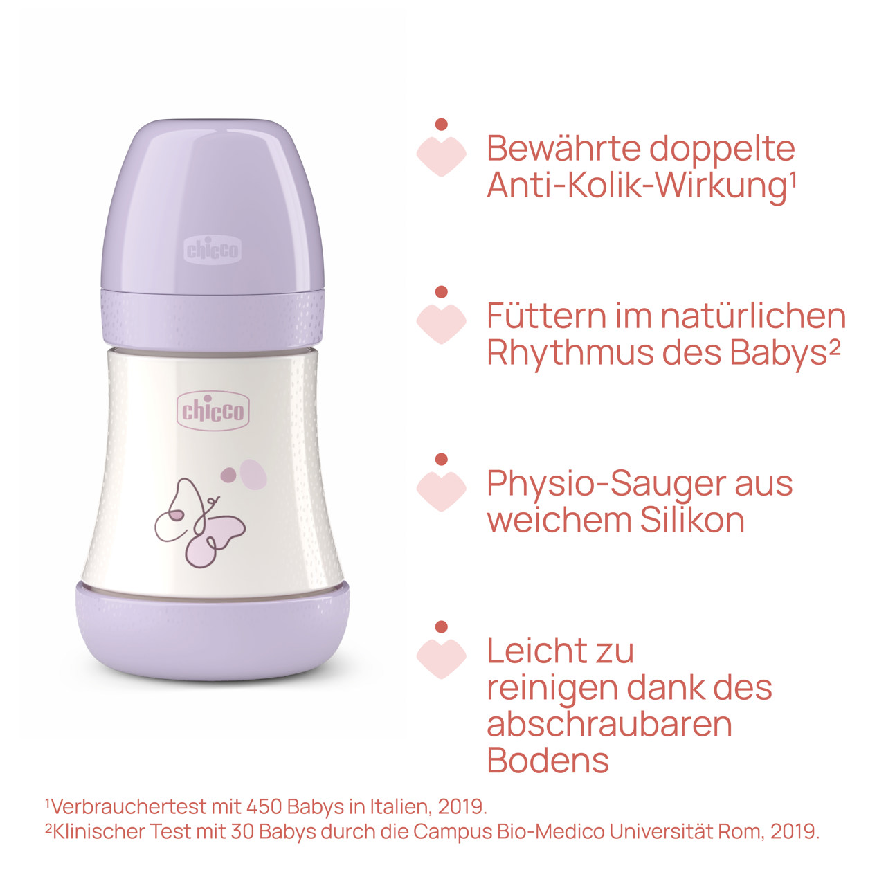 Babyfl&auml;schchen Perfect 5, 150ML, Normaler Fluss, Silikon null - 4