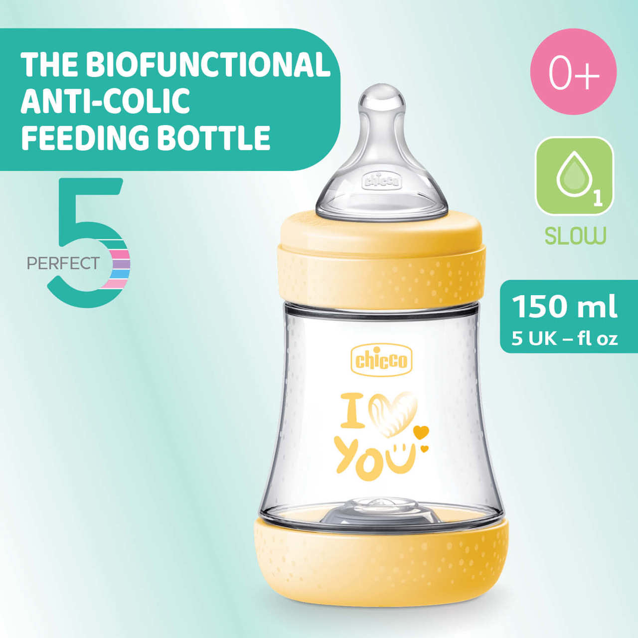 Biberon Perfect 5 de 150 ml - Débit Lent null - 1