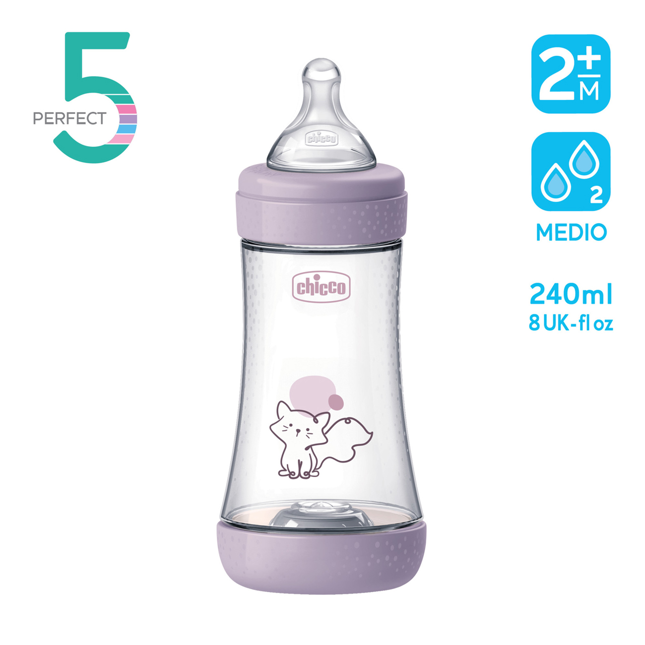Perfect 5 Biberon 240 ml - Flusso medio Chicco - 7