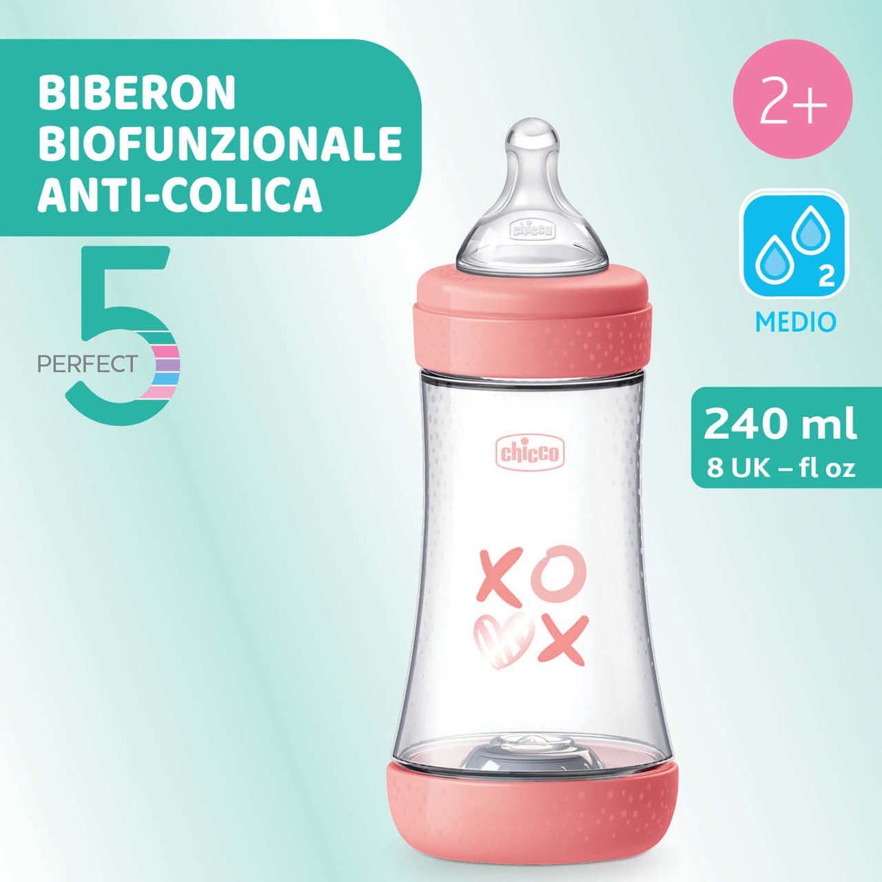 Perfect 5 Biberon 240 ml - Flusso medio null - 1