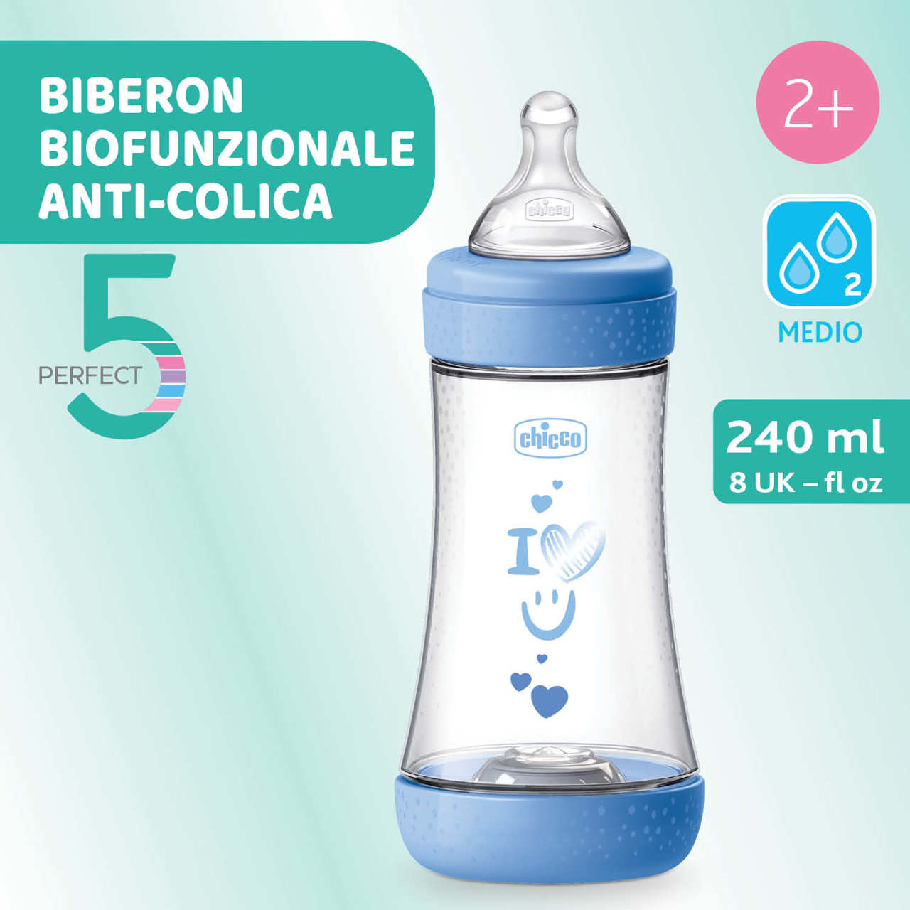 Perfect 5 Biberon 240 ml - Flusso medio null - 1