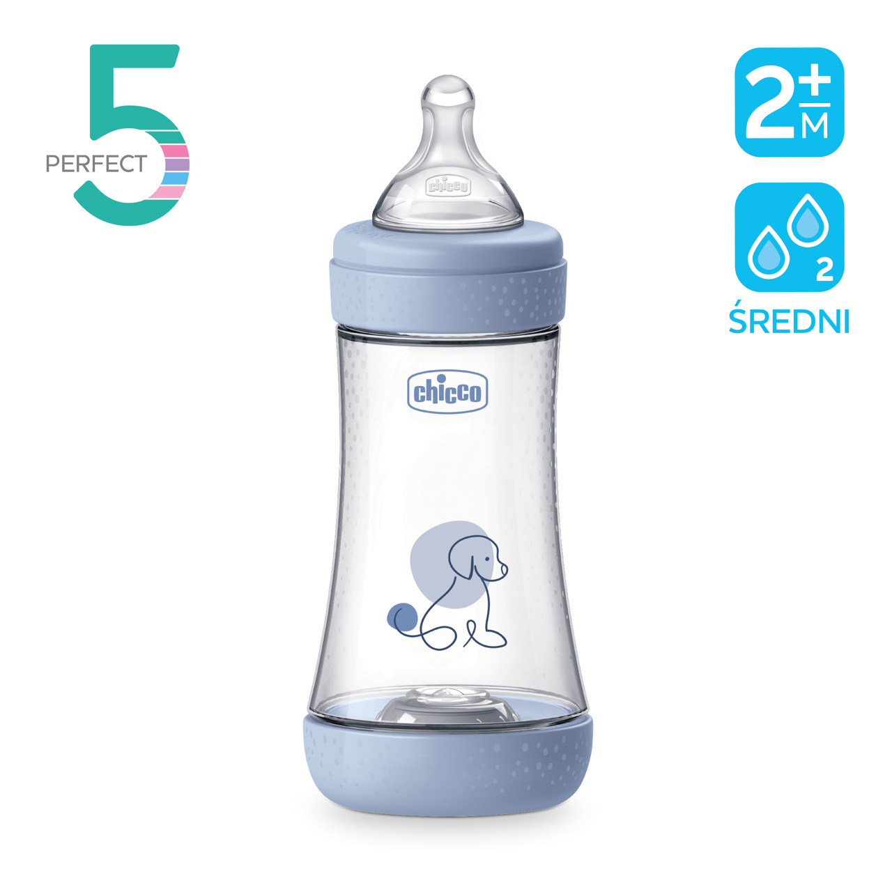PERFECT5 240 ML SMOCZEK SILIKONOWY, PRZEPŁYW ŚREDNI 2M+ null - 1