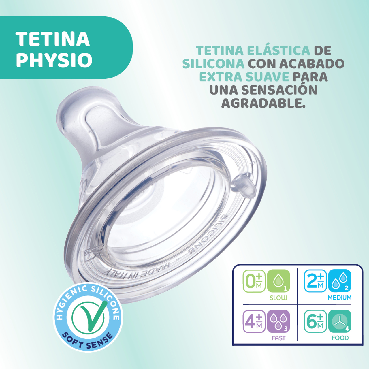 PERFECT5 300ml Biberón Silicona 4m+ Chicco - 7