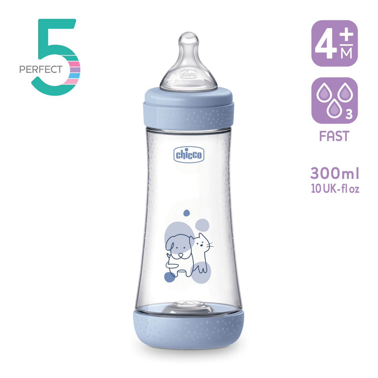 Babyfl&auml;schchen Perfect 5, 300 ml, Schneller Fluss, Silikon null - 2