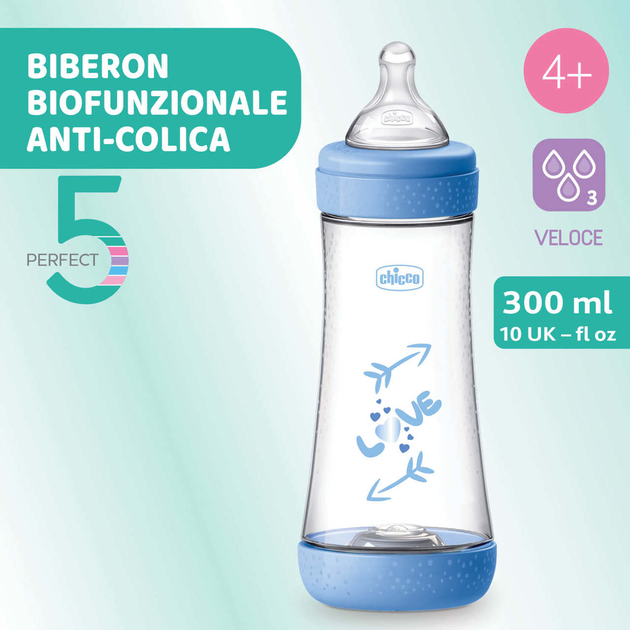 Perfect 5 Biberon 300 ml - Flusso veloce image number 1