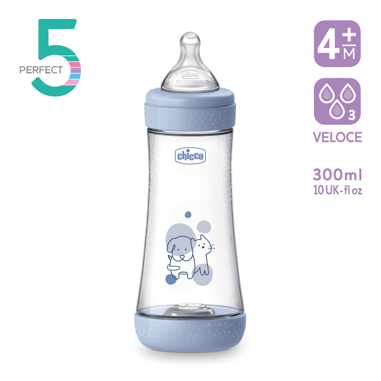 Biberon Perfect 5 Flusso Rapido (300 ml) Chicco - 1