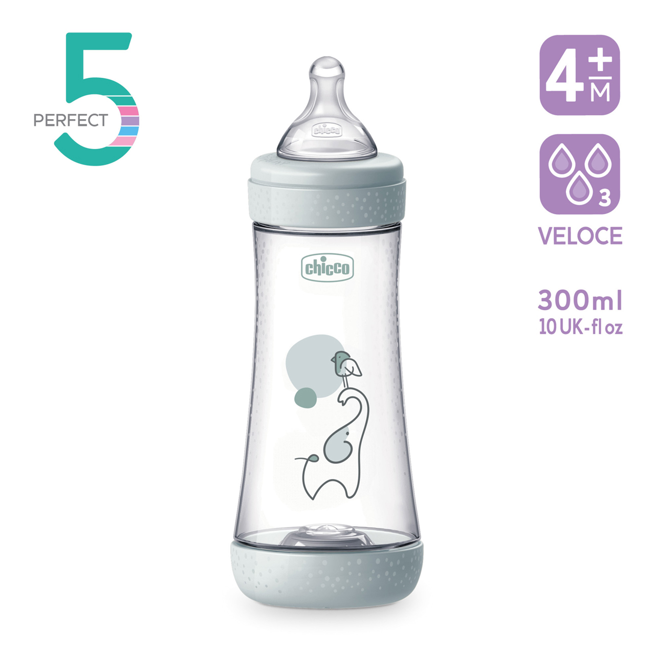 Biberon Perfect 5 Flusso Rapido (300 ml) Chicco - 1