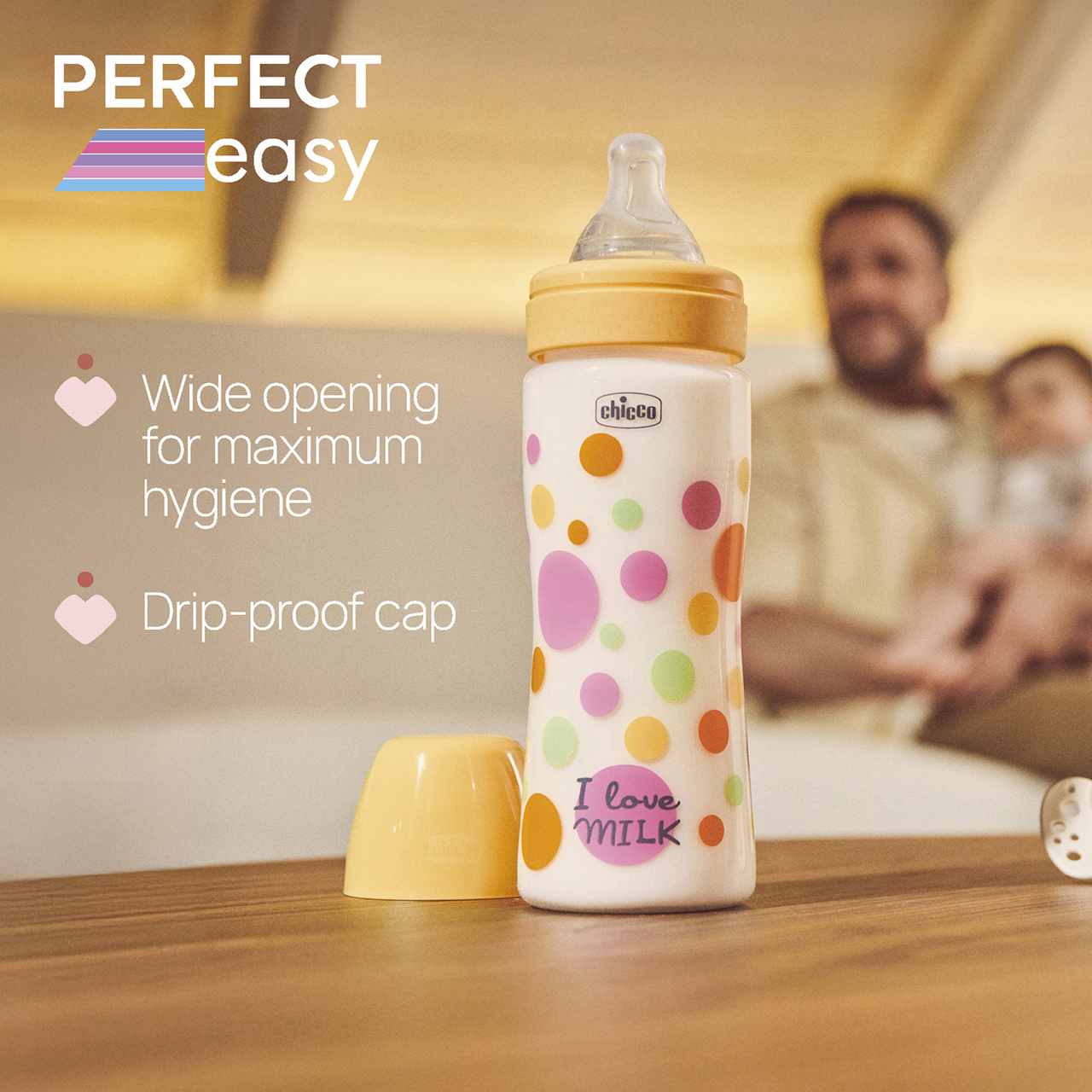 PERFECT EASY Plastic Voedingsfles 330 ml Snelle Stroom Chicco - 4