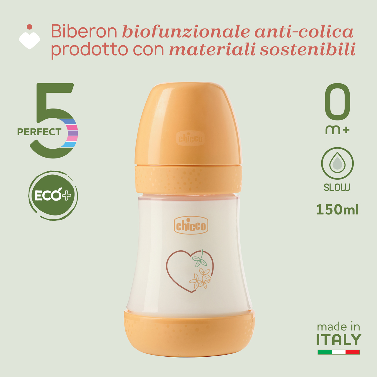 PERFECT 5 ECO+ Biberon 300 ml - Flusso Lento image number 3