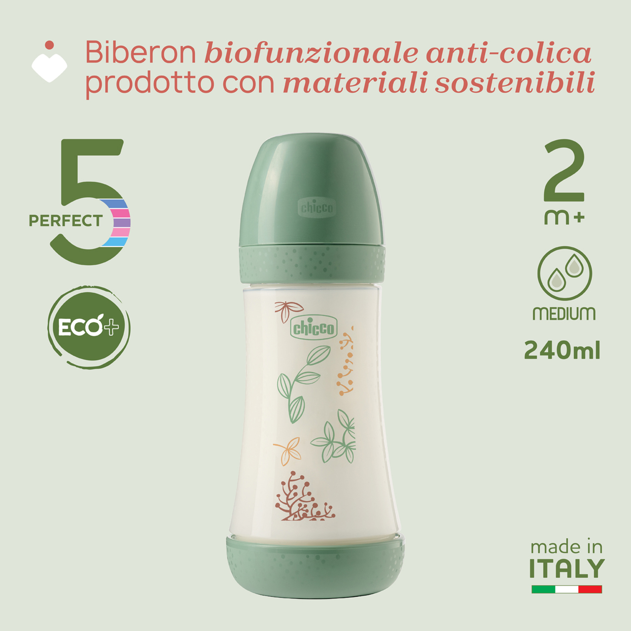  PERFECT 5 ECO+ Biberon 240ml - Flusso Medio image number 3