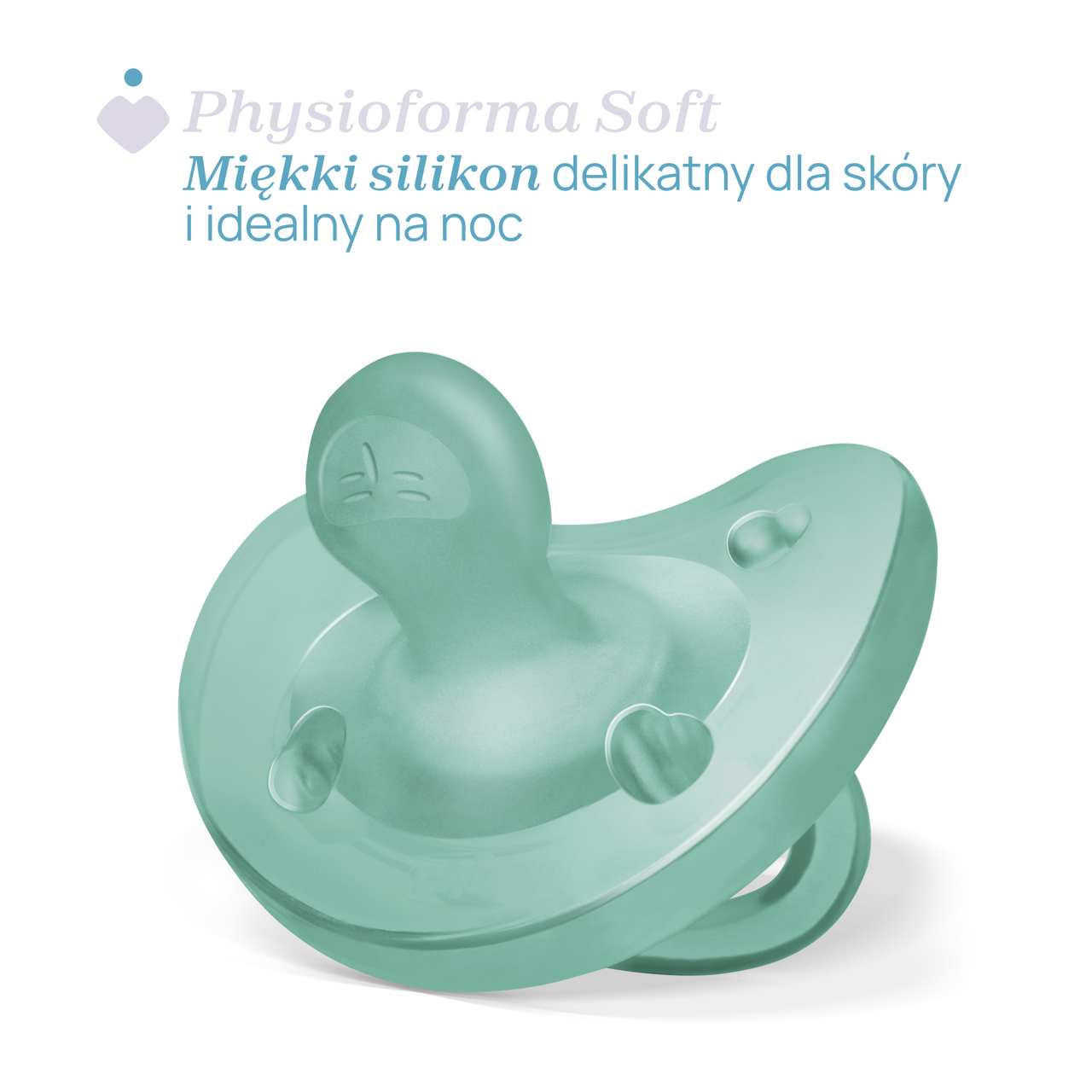 SMOCZEK USPOKAJAJĄCY PHYSIOFORMA SOFT SILIKONOWY NIEBIESKI 16-36 M+ 1 SZT null - 2
