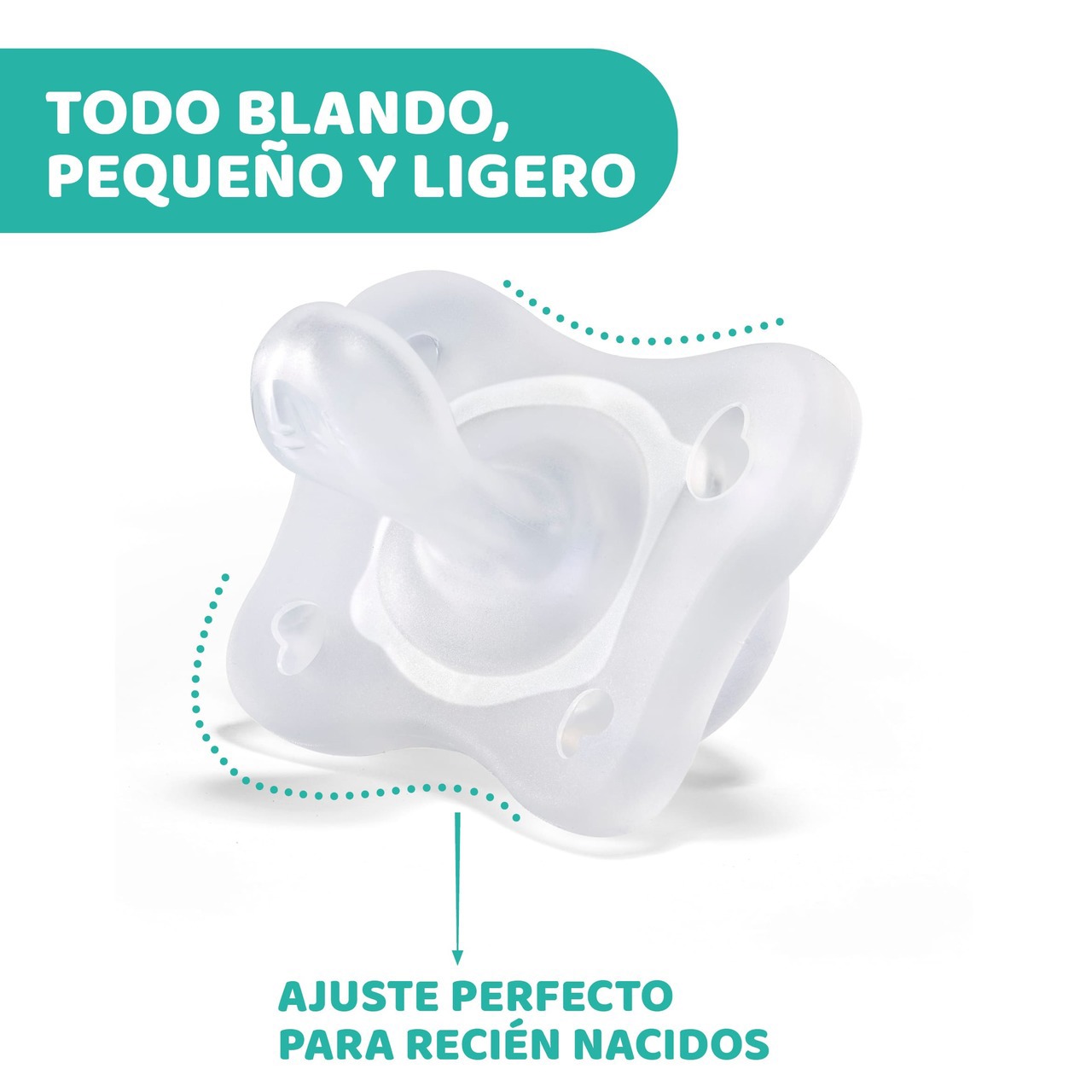  Chicco PhysioForma - Mini chupete de silicona 100% que brilla  en la oscuridad para bebés de 2 a 6 meses, pezón ortodóntico que apoya la  respiración, sin BPA y látex, estuche