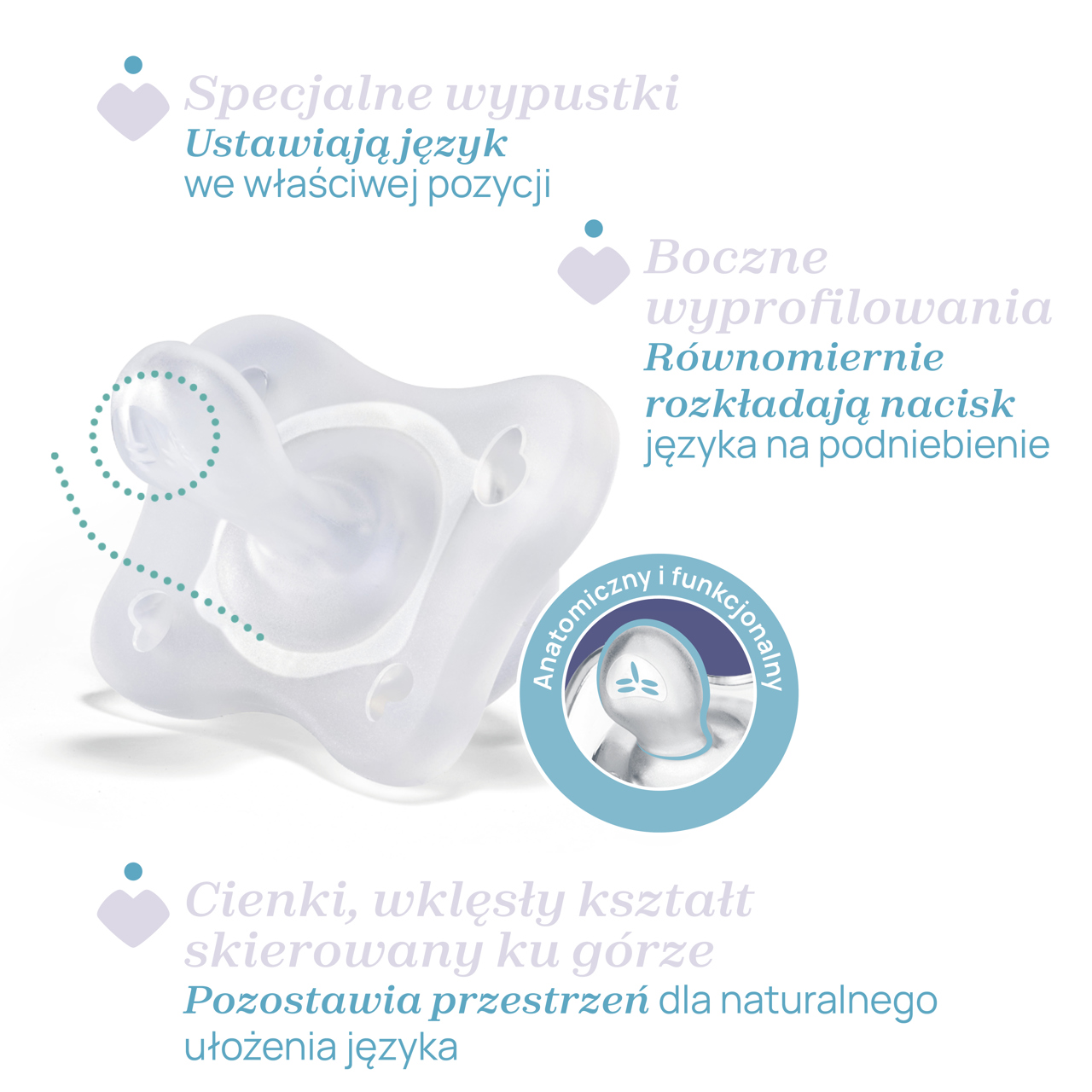 SMOCZEK USPOKAJAJĄCY PHYSIOFORMA DUAL SOFT SILIKONOWY  2-6 M+ 2 SZT null - 5