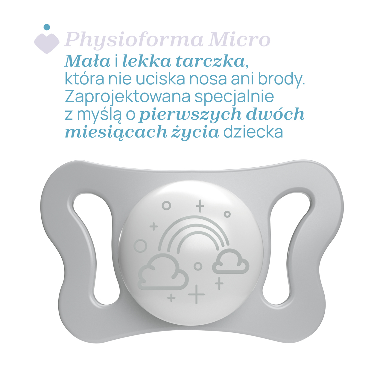 SMOCZEK USPOKAJAJĄCY PHYSIOFORMA MICRO SILIKONOWY  0-2 M 2 SZT  null - 2