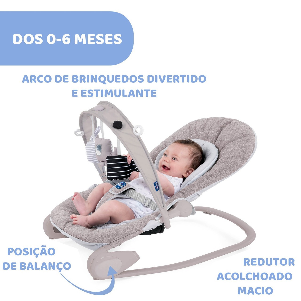 Chicco Espreguiçadeira Hoopla - Titanium  Compre produtos para bebés na  loja online da Bonabebe