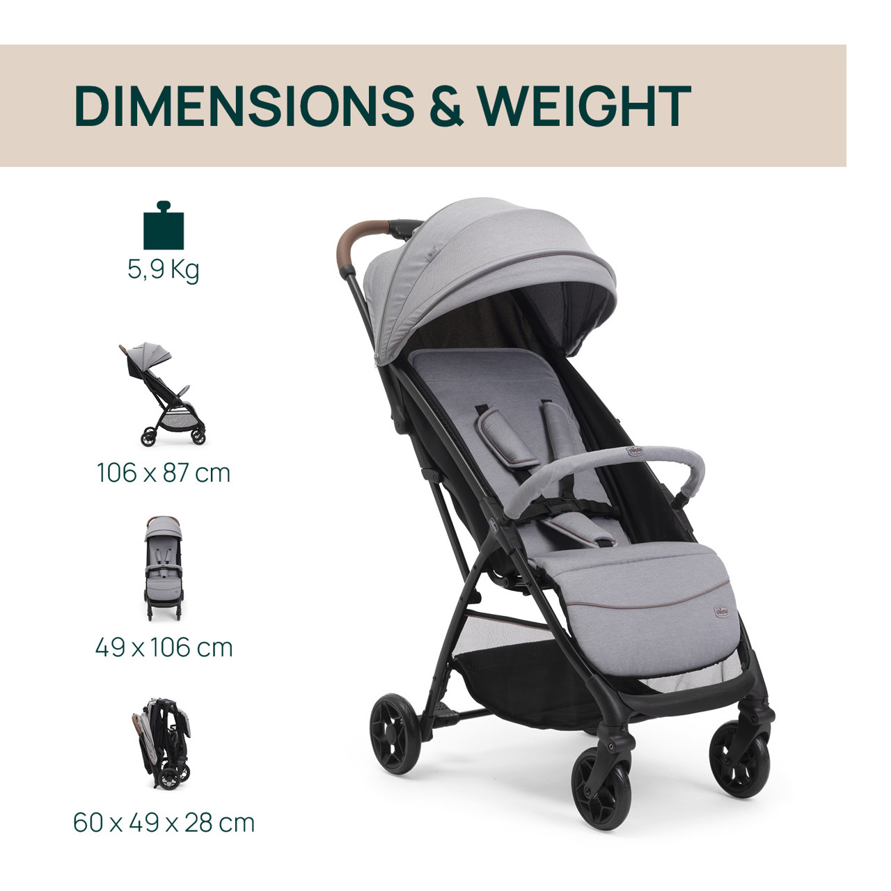 Коляска прогулочная Chicco Glee с автоскладыванием 0+ null - 3