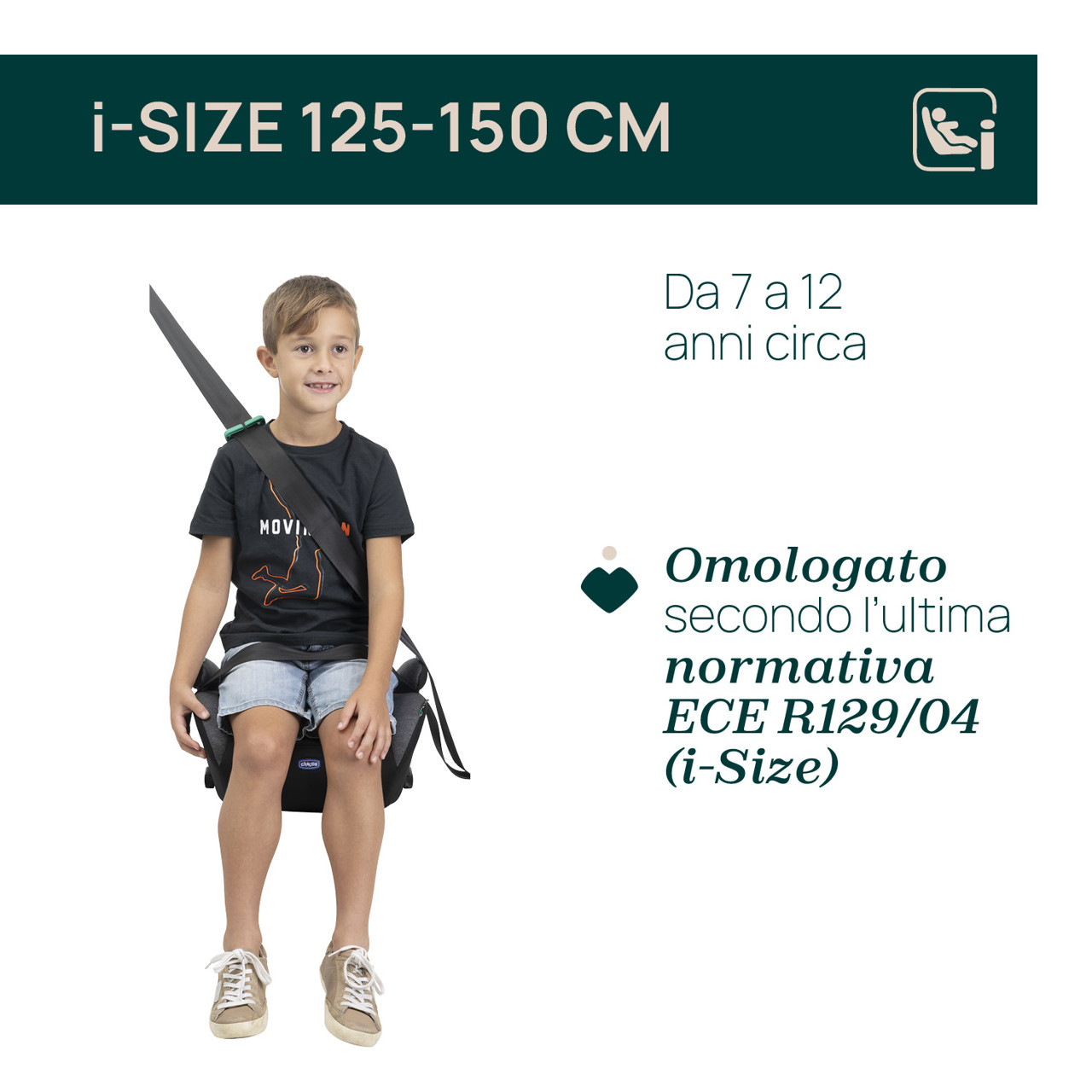 Seggiolino Auto Quasar Fix i-Size (125-150 cm) Chicco - 2