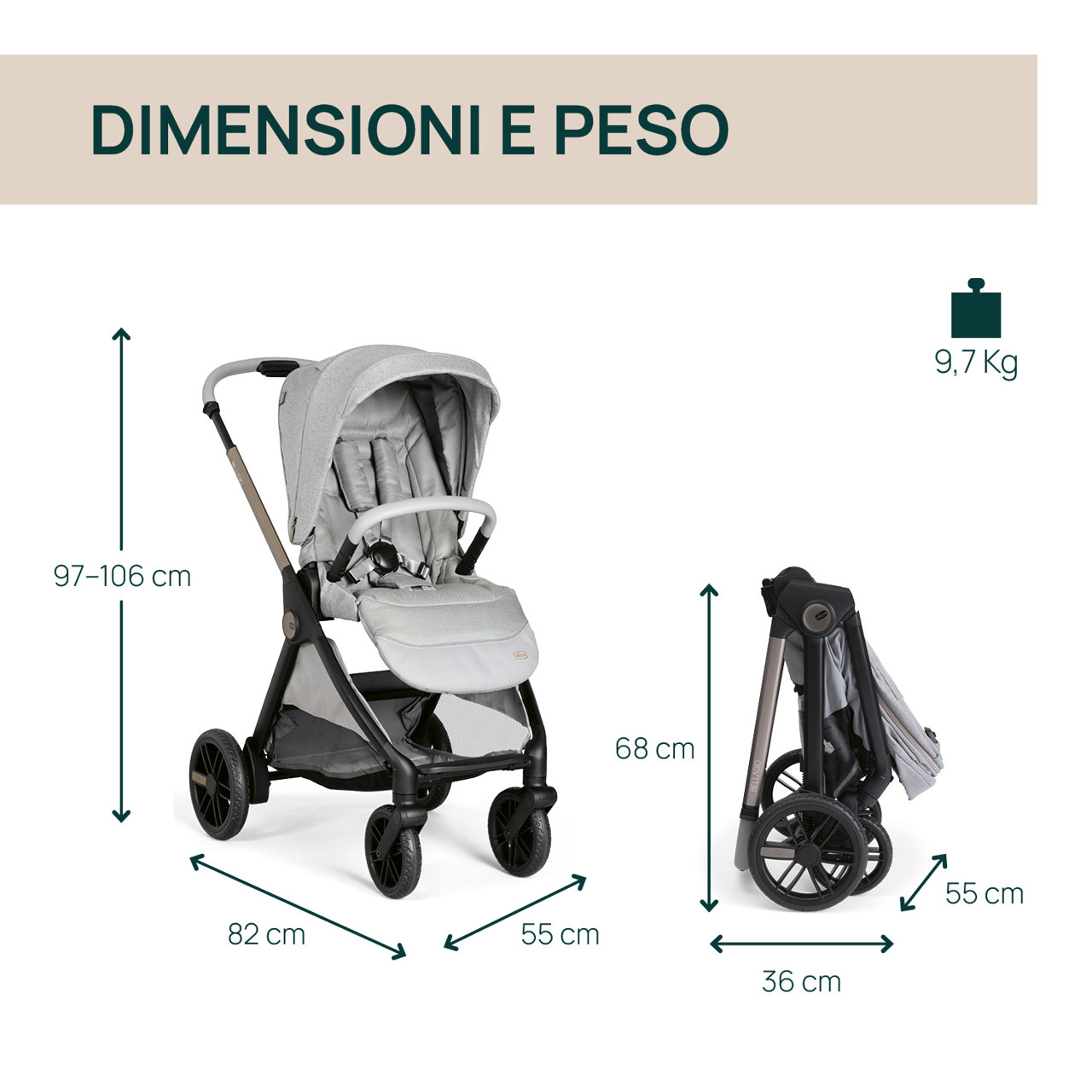 Trio Bellagio Gran Comfort con Kory Plus Chicco - 1