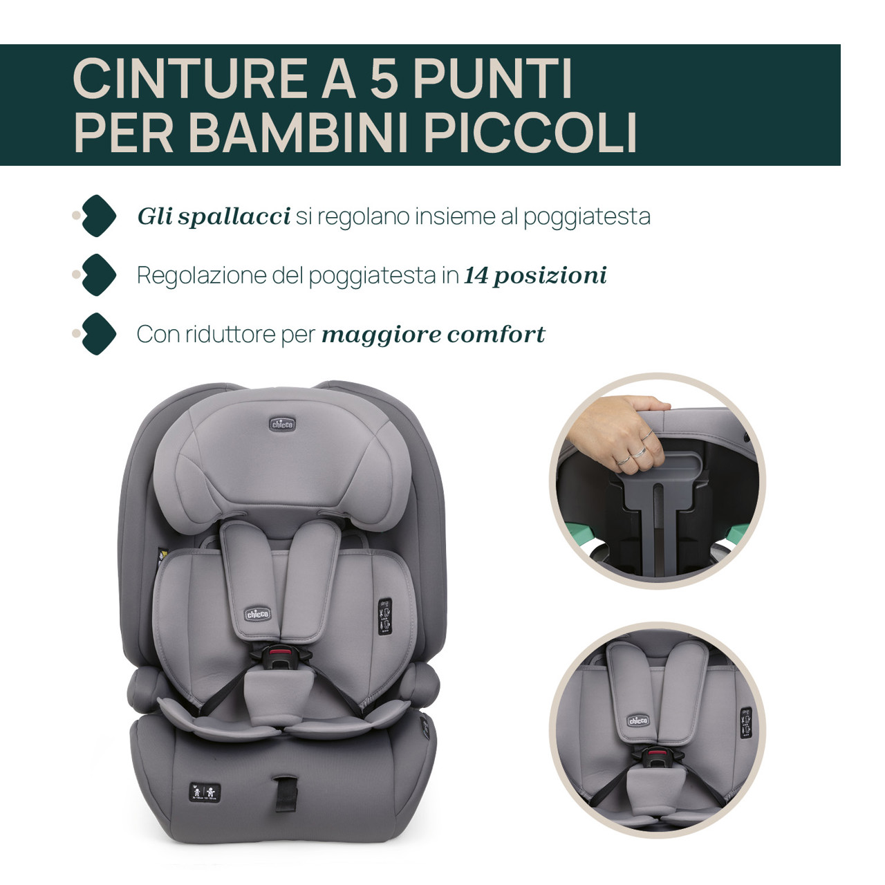 Seggiolino auto Gro-Up i-Size (76-150 cm) Chicco - 1