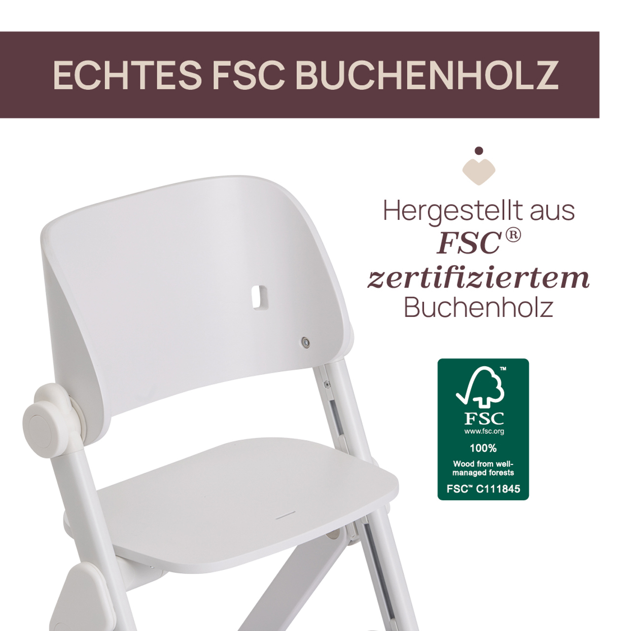 Mitwachsender Hochstuhl Meraviglia Up aus Holz null - 9