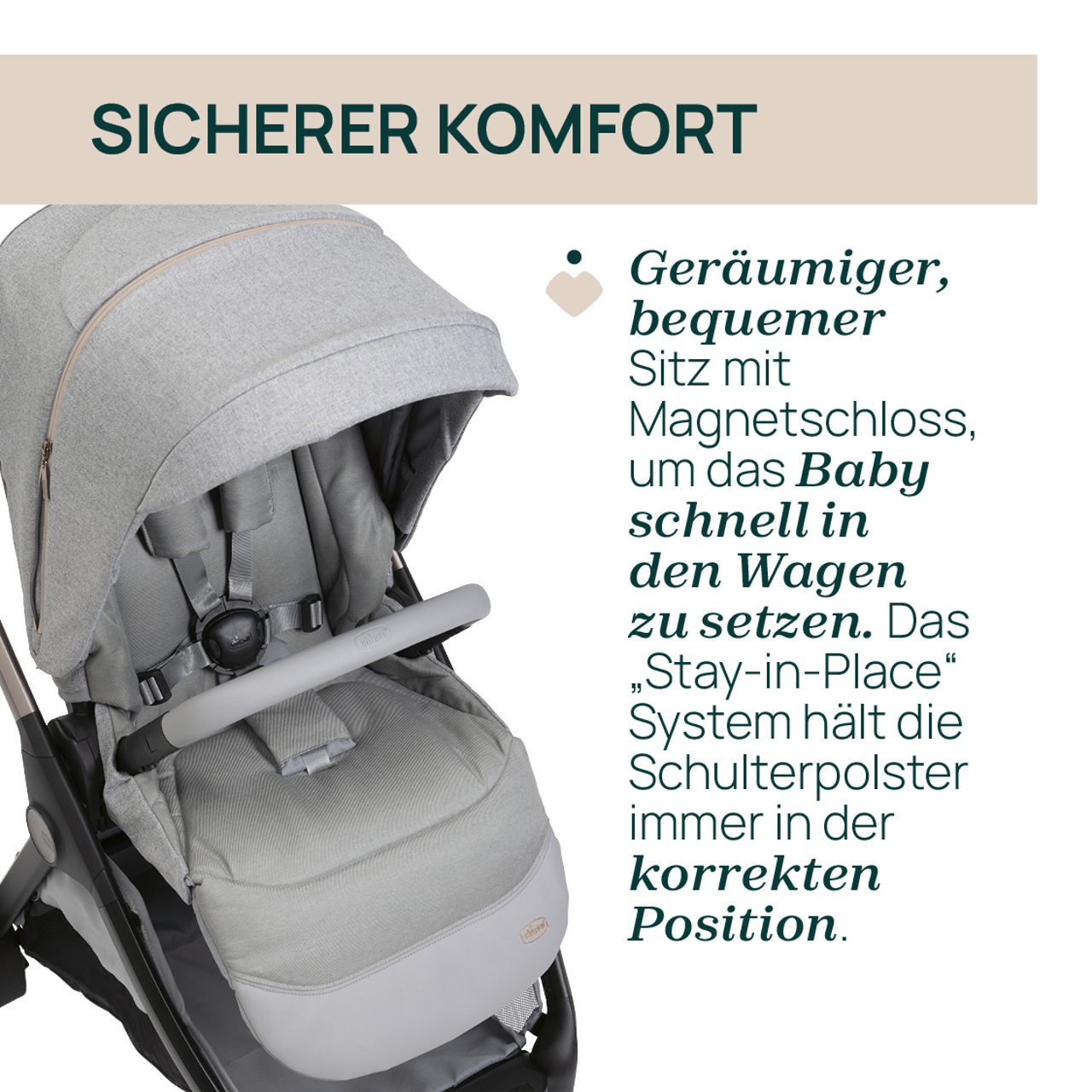 Bellagio 2, modularer, selbstschlie&szlig;ender Kinderwagen null - 6