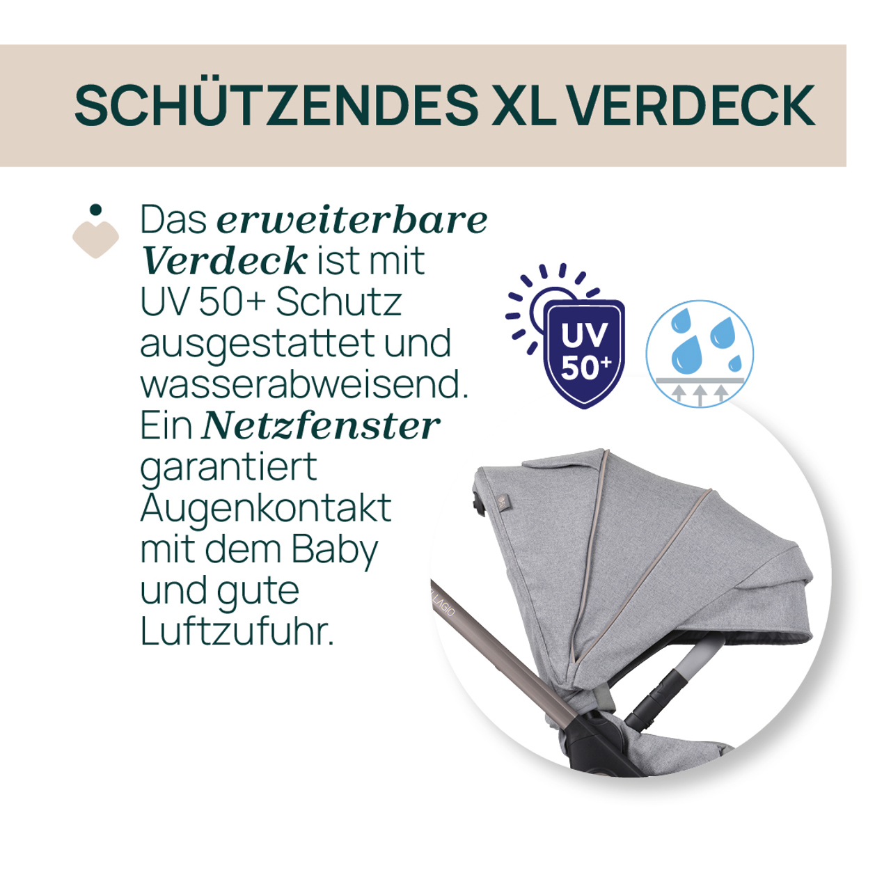 Bellagio 2, modularer, selbstschlie&szlig;ender Kinderwagen null - 4