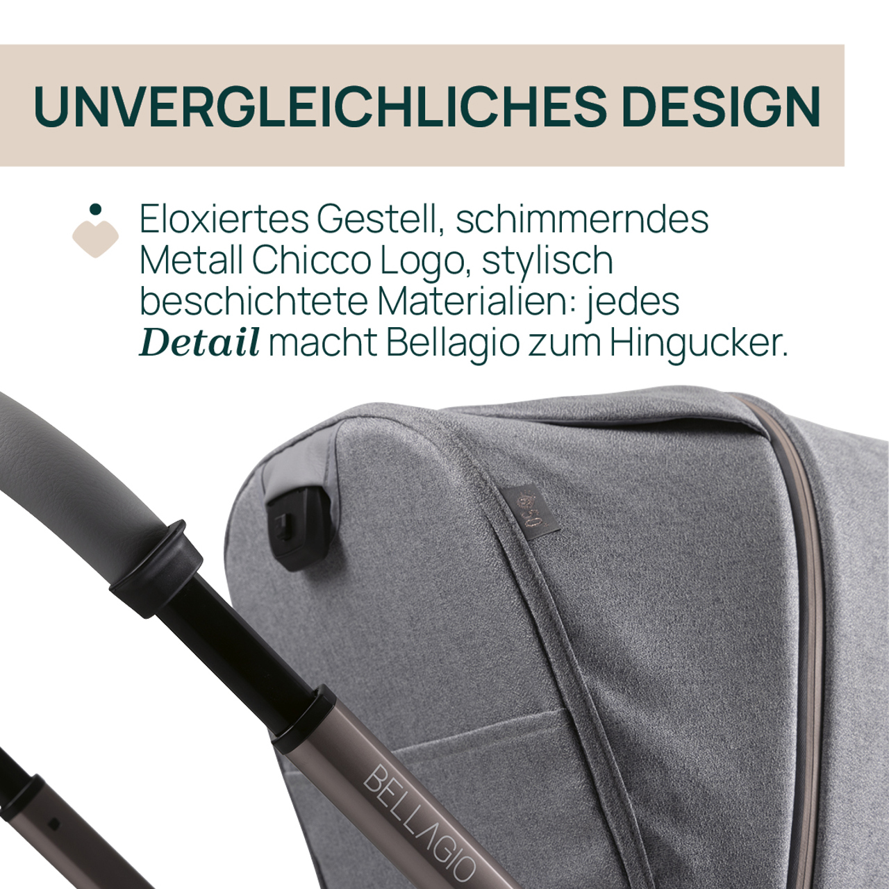 Bellagio 2, modularer, selbstschlie&szlig;ender Kinderwagen null - 5
