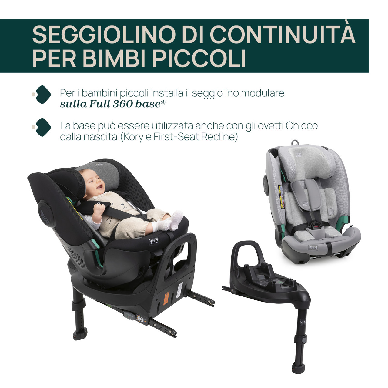 Seggiolino Auto FullSeat 360 i-Size con base (61-150 cm) Chicco - 4