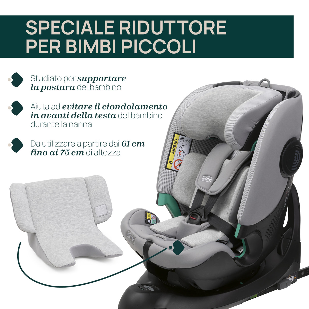 Seggiolino Auto FullSeat 360 i-Size con base (61-150 cm) Chicco - 1