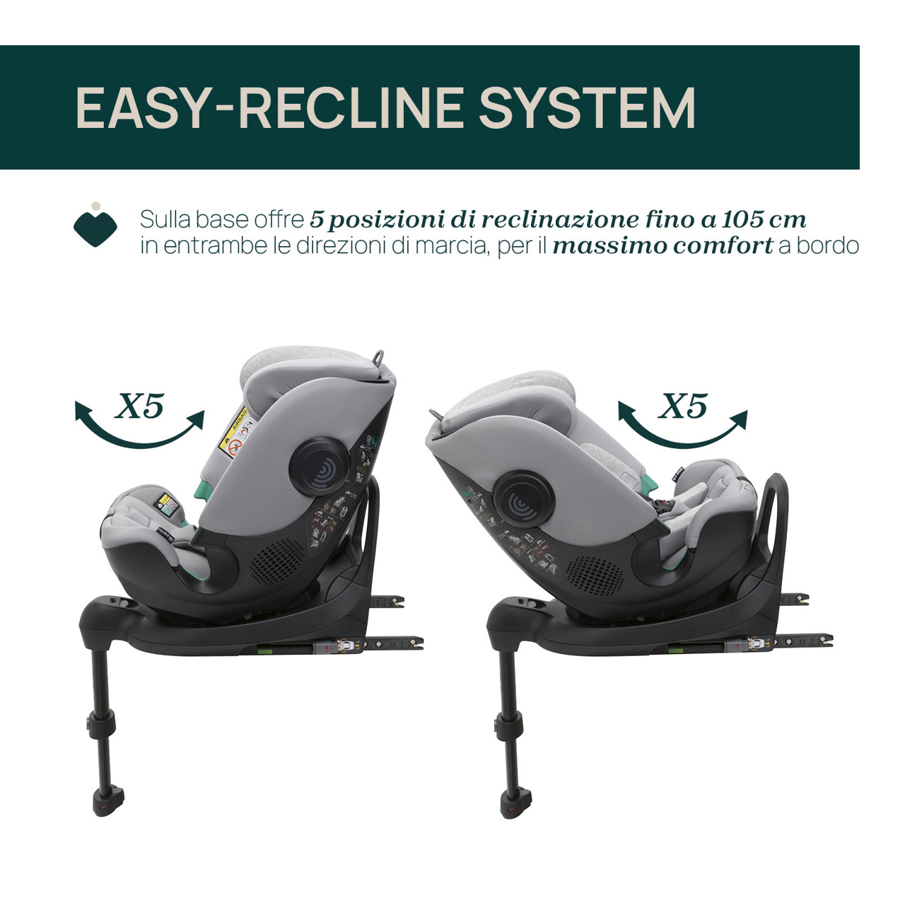 Seggiolino Auto FullSeat 360 i-Size con base (61-150 cm) Chicco - 3