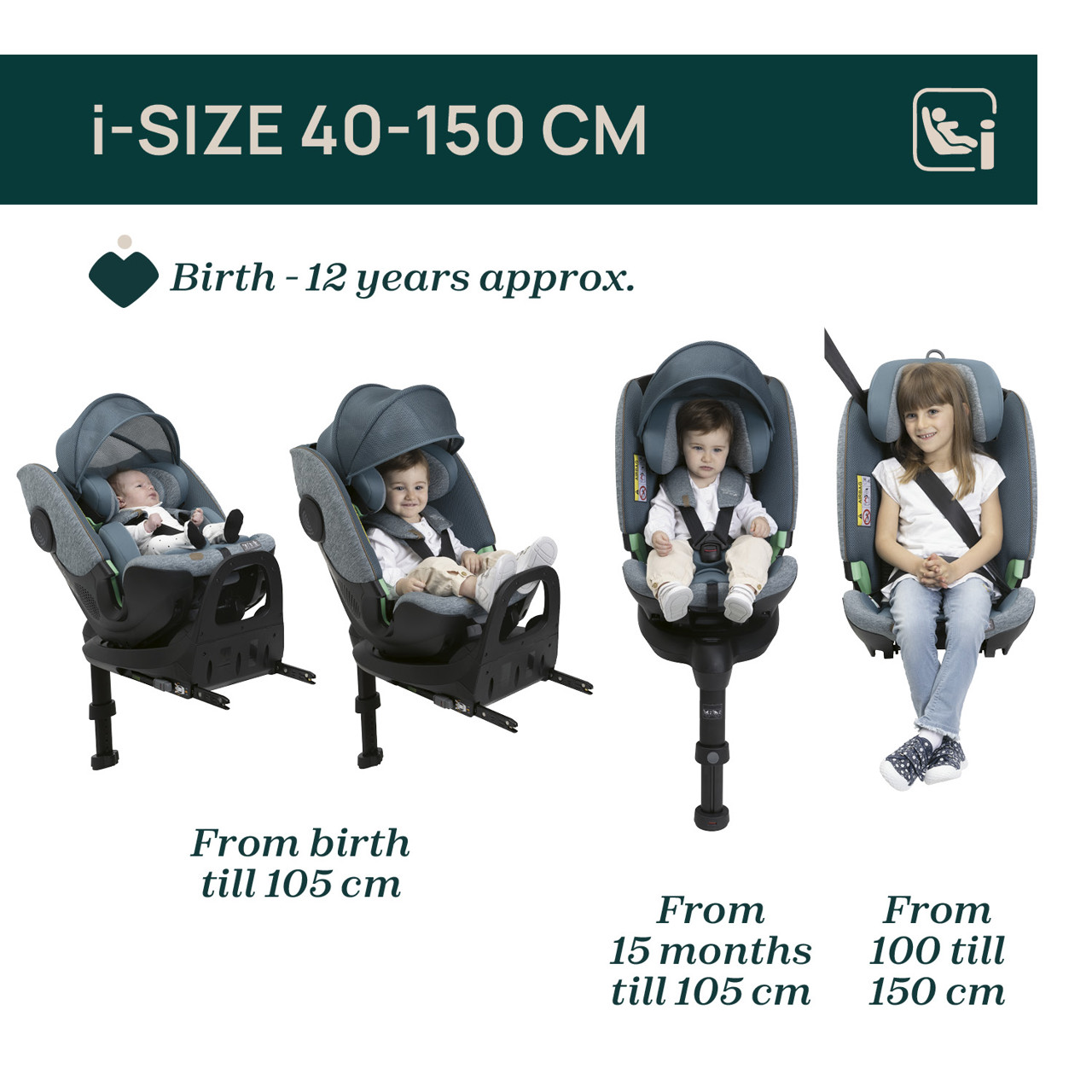 Bi-Seat i-Size Air Autostoel & i-Size 360 Basis (40-150 cm) image number 13