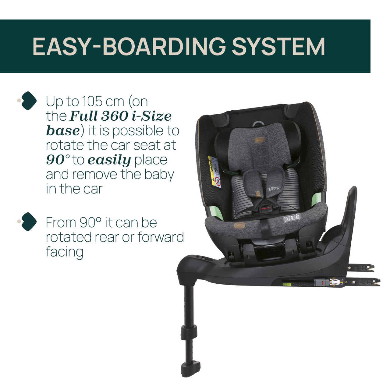 Cadeira auto Bi-Seat i-Size Air & Base Full 360 i-Size (40-150 cm) image number 15