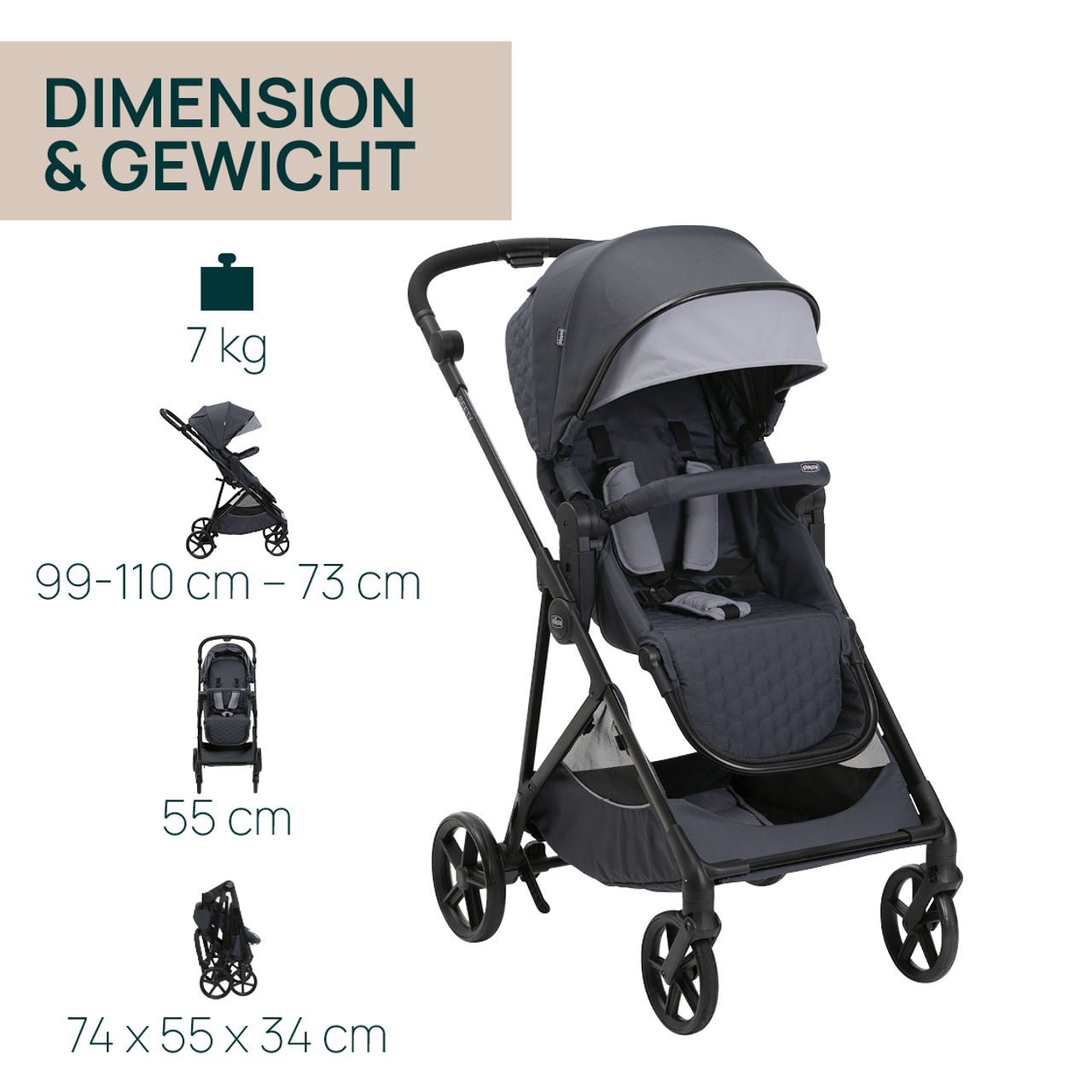 Seety, modularer Kinderwagen null - 11