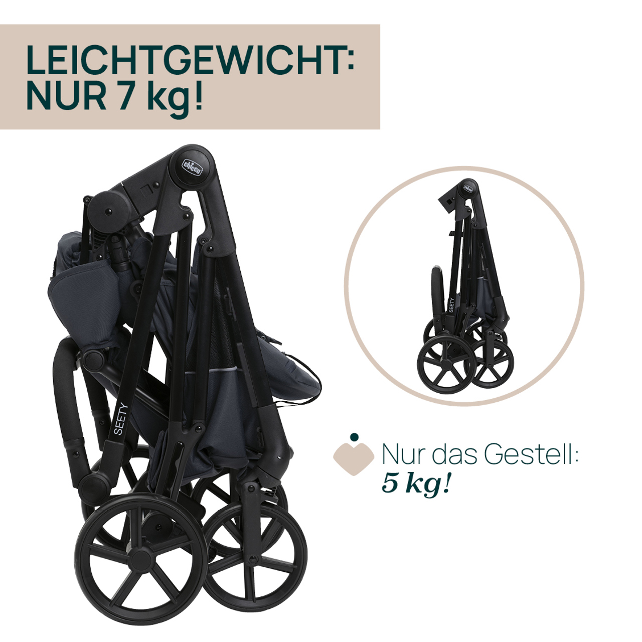Seety, modularer Kinderwagen null - 2