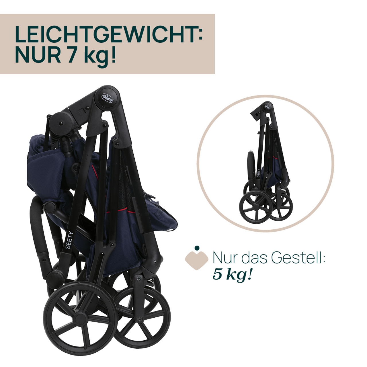 Seety, modularer Kinderwagen null - 2