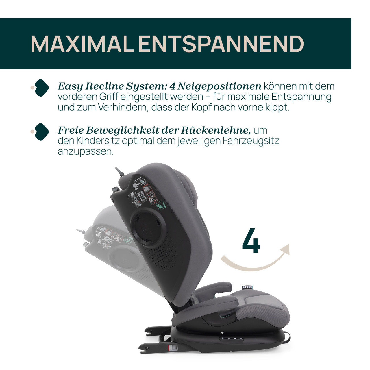 Kindersitz Fold&Go S i-Size (100-150 cm) null - 4