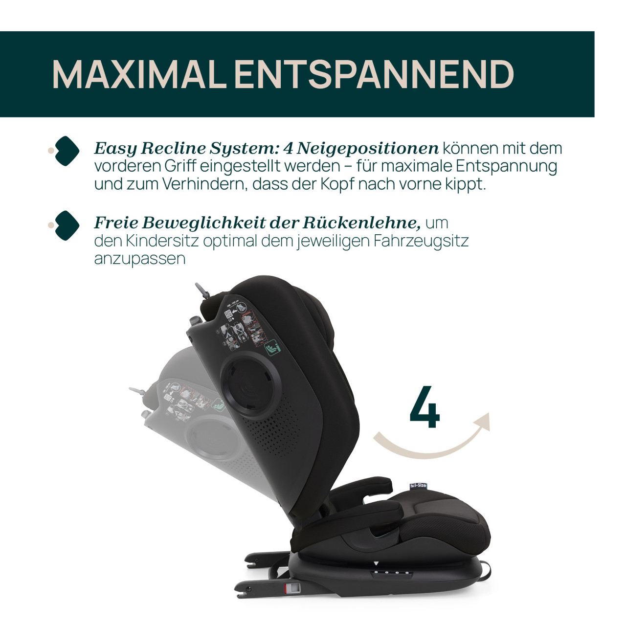 Kindersitz Fold&Go S i-Size (100-150 cm) null - 4