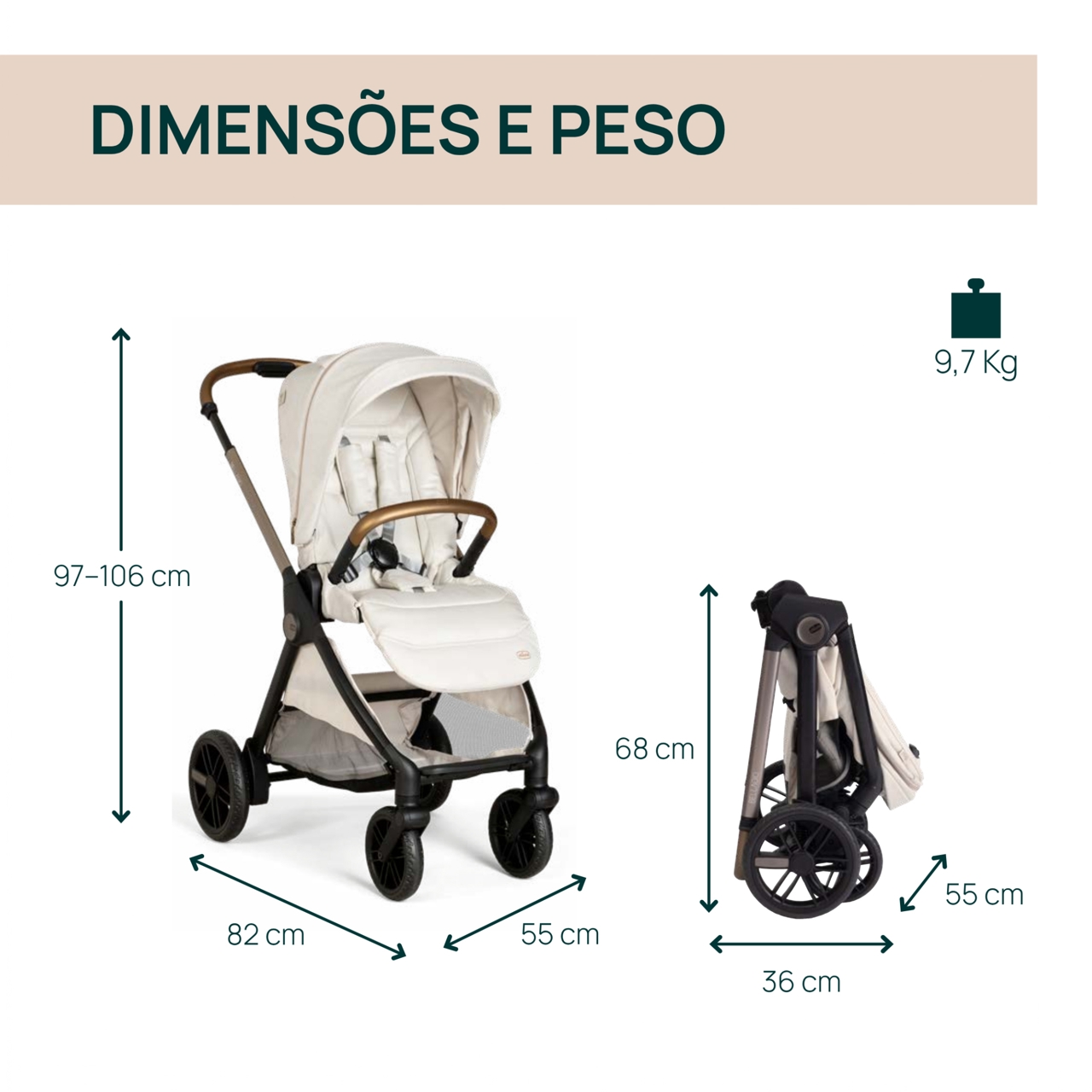 Trio Bellagio c/ Flexi,  First Seat Recline e Bi-Seat com base Chicco - 3