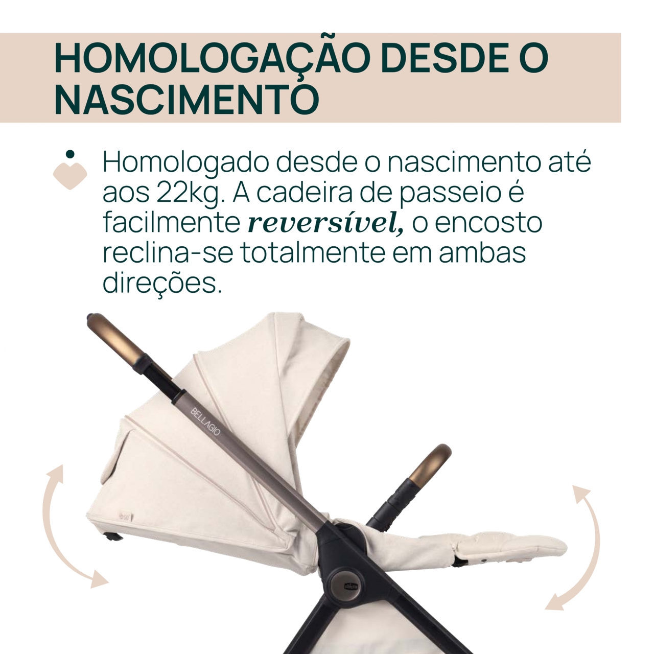 Trio Bellagio c/ Flexi,  First Seat Recline e Bi-Seat com base Chicco - 4