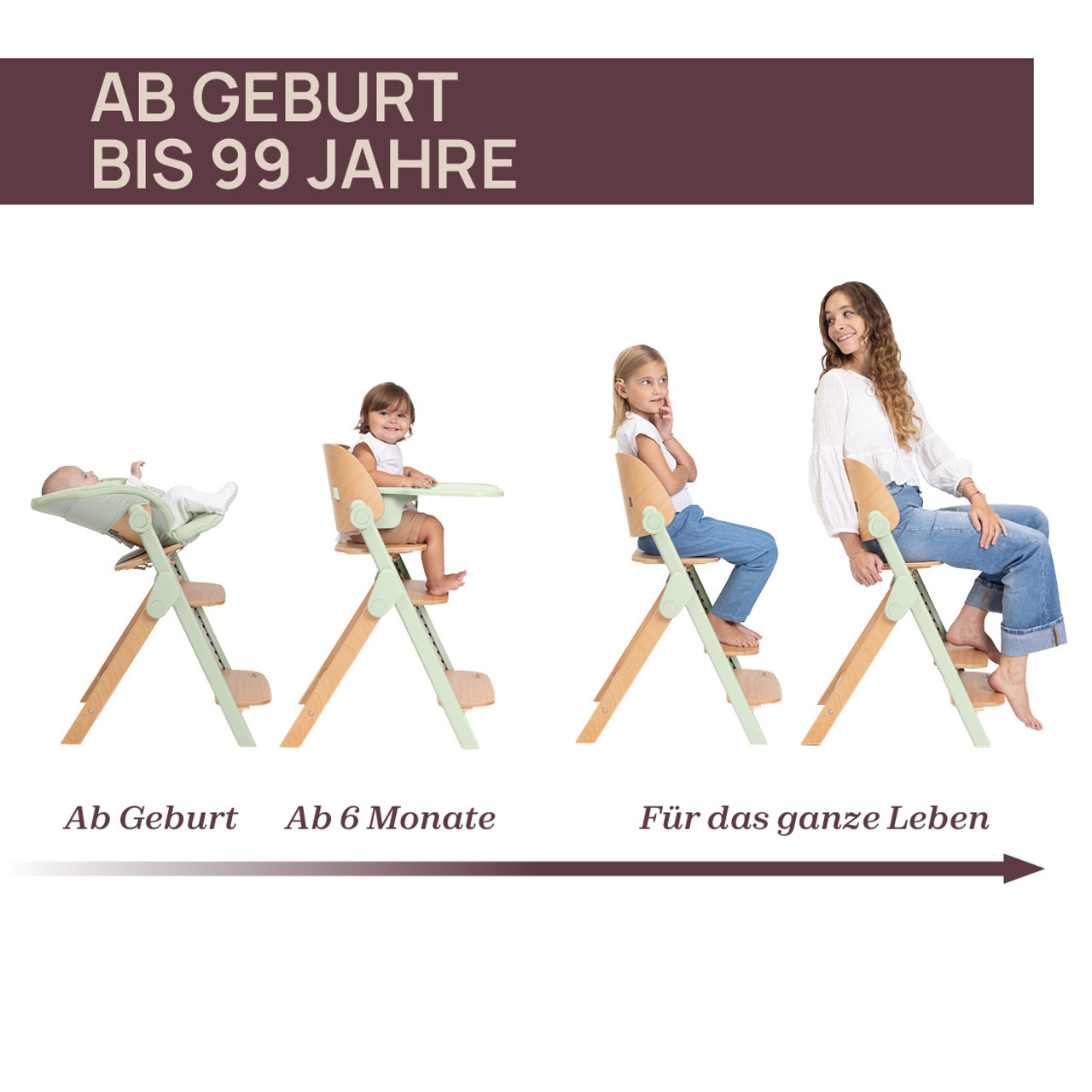 Meraviglia, Hochstuhl aus Holz null - 1