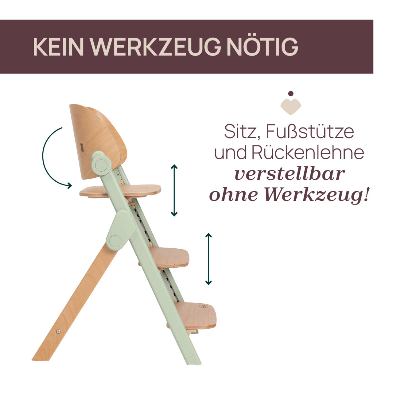 Meraviglia, Hochstuhl aus Holz null - 6