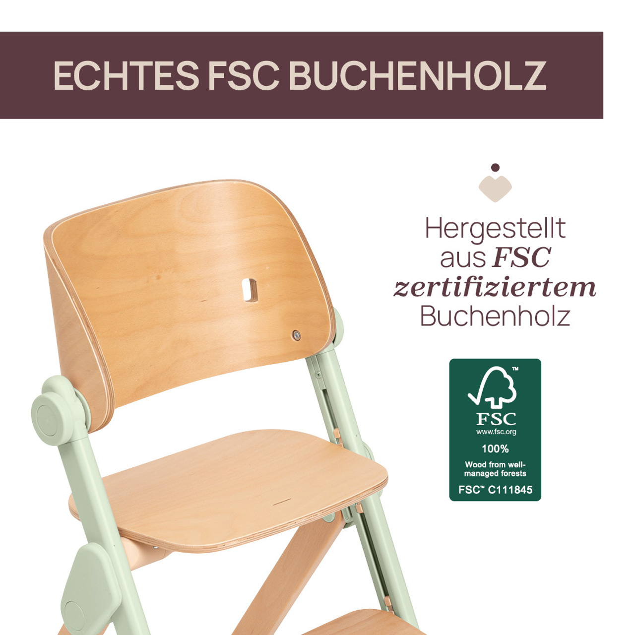 Meraviglia, Hochstuhl aus Holz null - 8