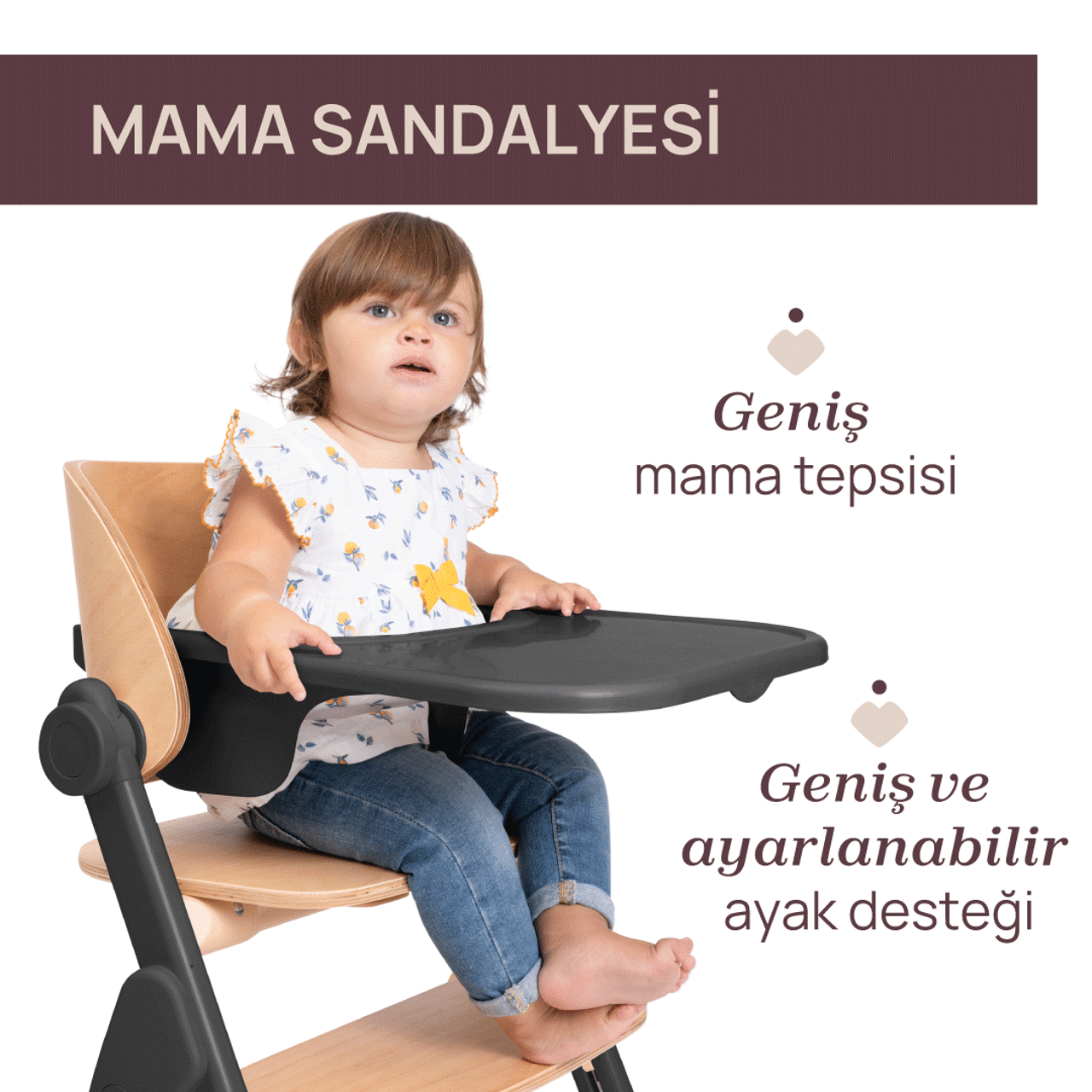 Meraviglia Evrimsel (B&uuml;y&uuml;yen) Mama Sandalyesi null - 5