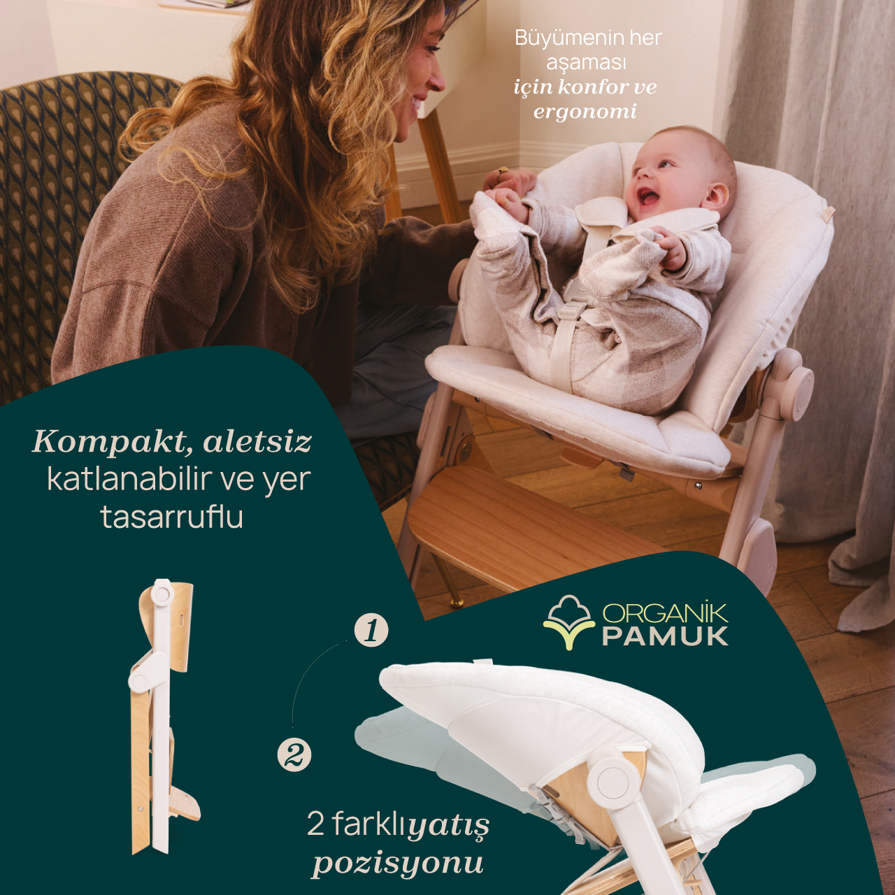 Meraviglia Evrimsel (B&uuml;y&uuml;yen) Mama Sandalyesi null - 25