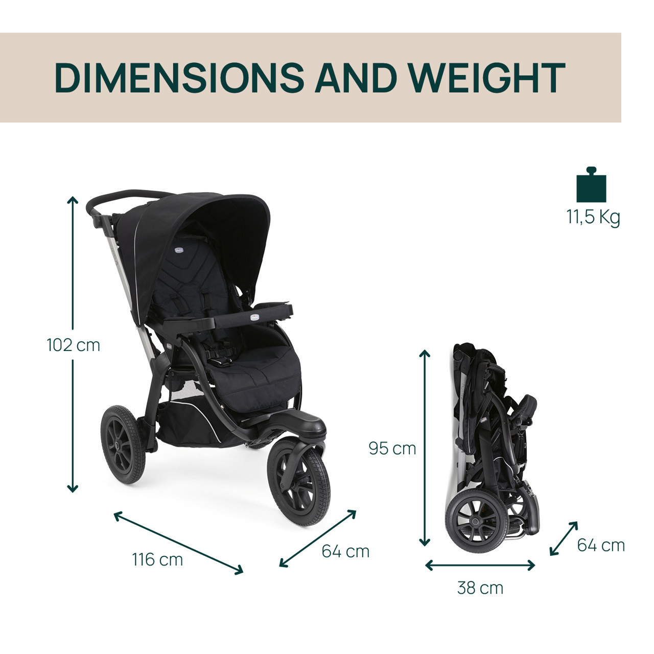 Activ3, modularer Kinderwagen  null - 6