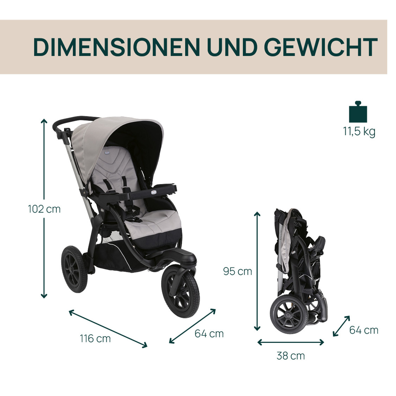 Activ3, modularer Kinderwagen  null - 1