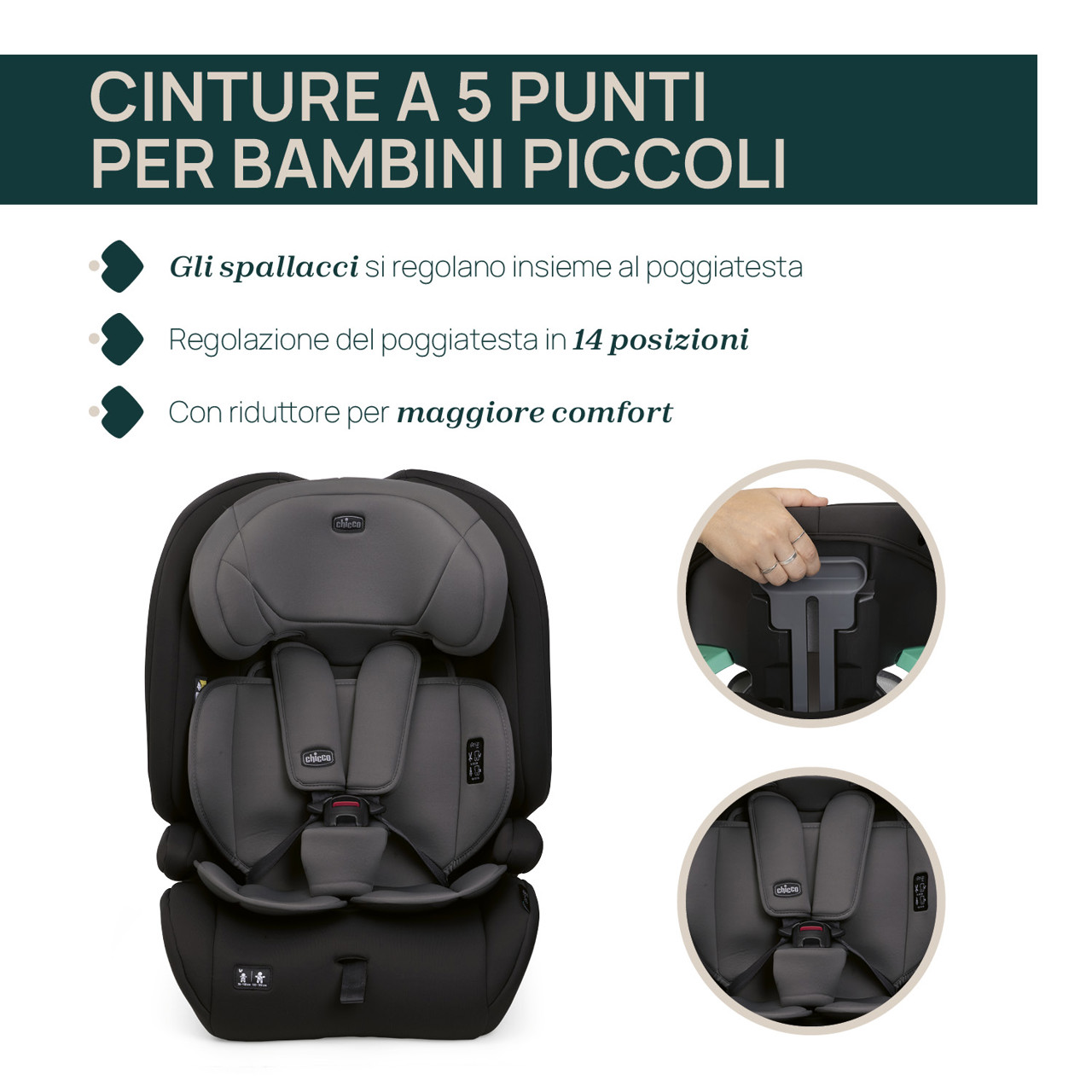 Seggiolino auto Gro-Up i-Size (76-150 cm) Chicco - 2