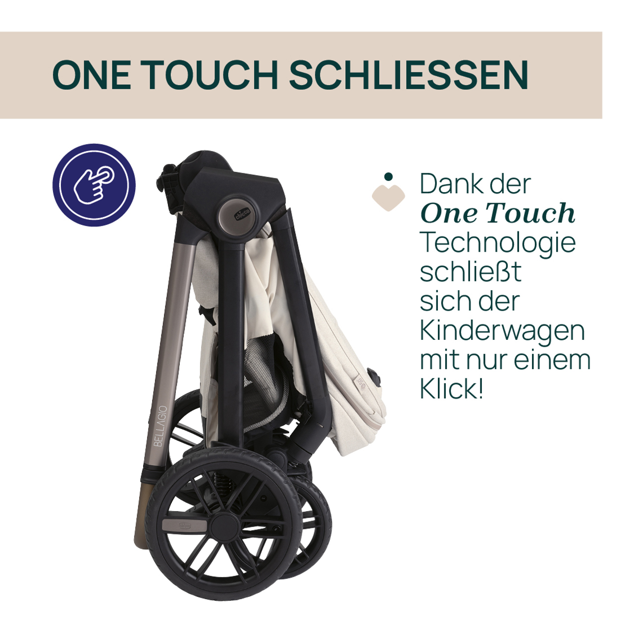 Bellagio 2, modularer, selbstschlie&szlig;ender Kinderwagen null - 1