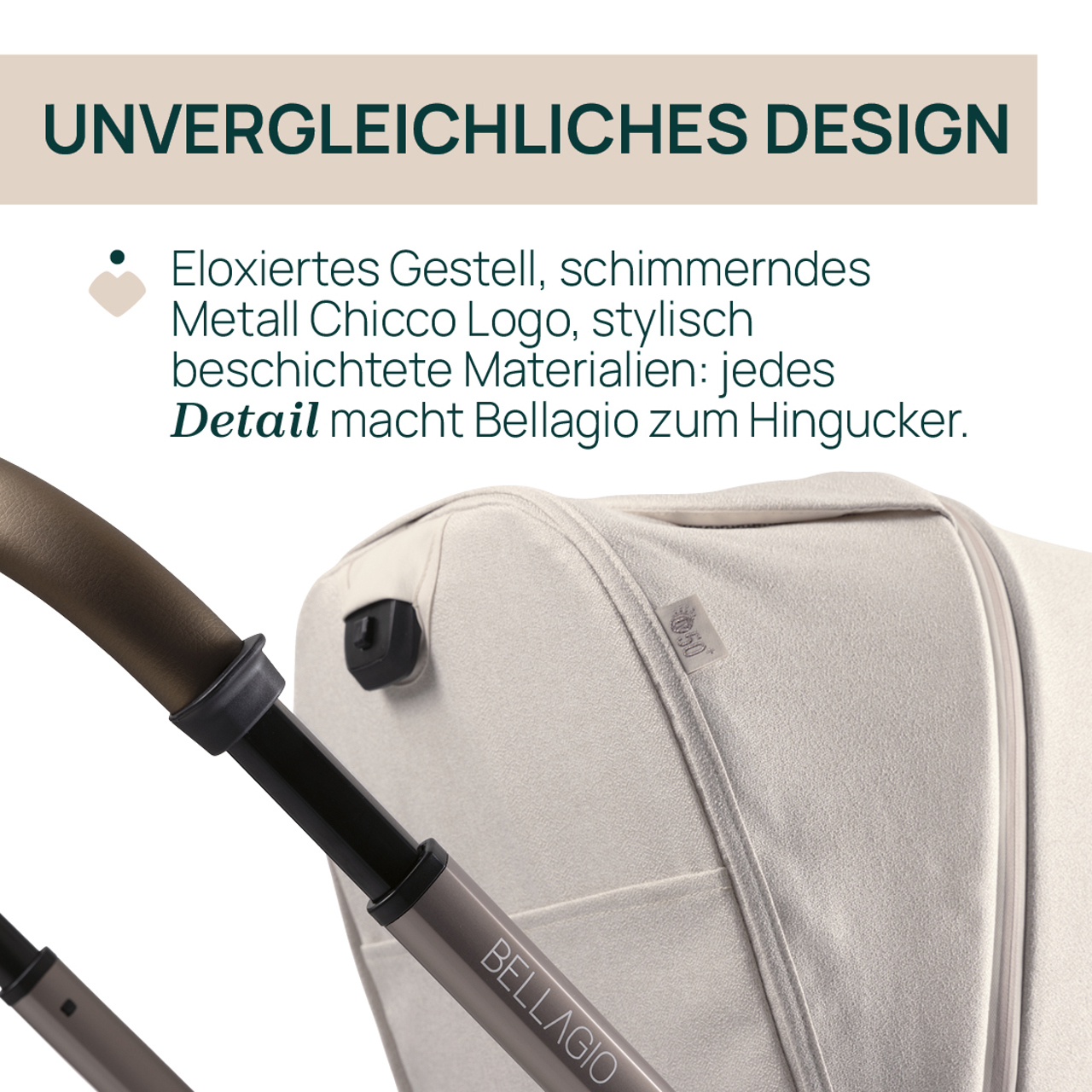 Bellagio 2, modularer, selbstschlie&szlig;ender Kinderwagen null - 6